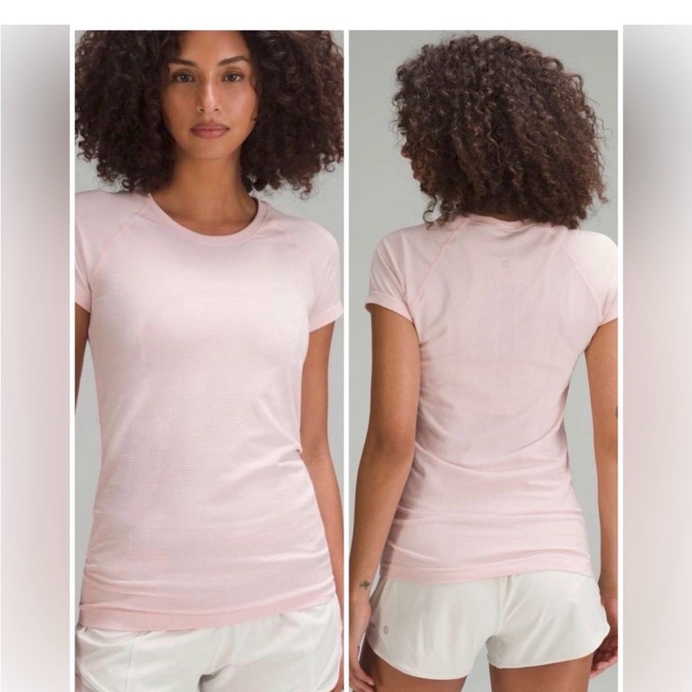 Lululemon Light Pink Women's Crewneck Active swiftly Tee Us 8